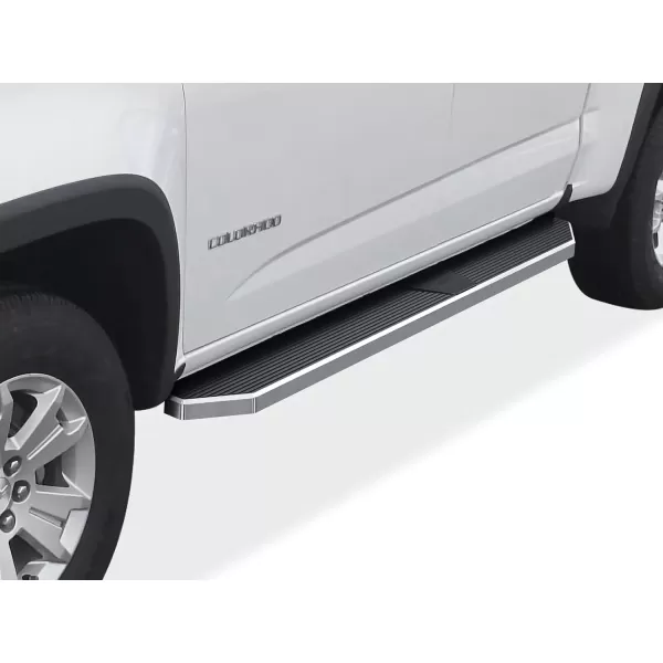 imageAPS Running Boards Nerf Bars Side Steps Step Bars Compatible with Chevy Colorado GMC Canyon 20152025 Crew Cab 6ft Bed Silver 6 inches Wheel to WheelPolished
