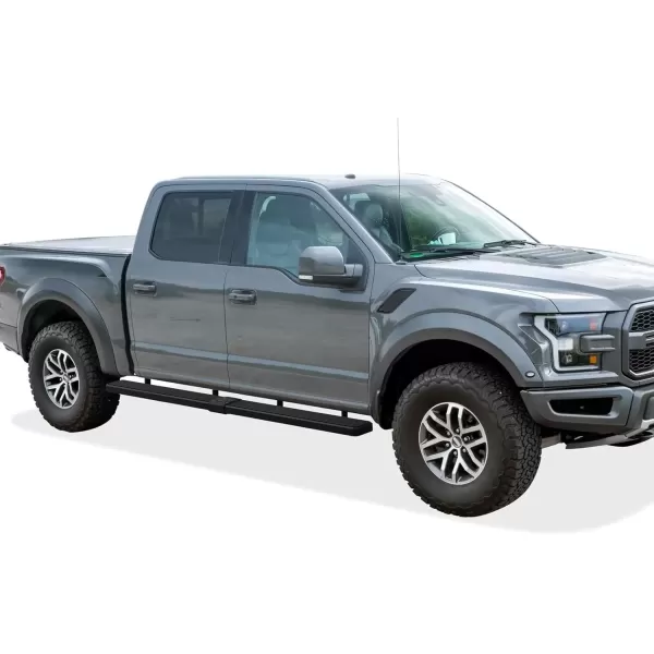 imageAPS Running Boards Nerf Bars Side Steps Step Bars Compatible with Ford F150 20152025 SuperCrew Cab ampamp F150 Lightning 20222025 ampamp F250 F350 Super Duty 20172025 Crew Cab Stainless Steel Black 6inBlack