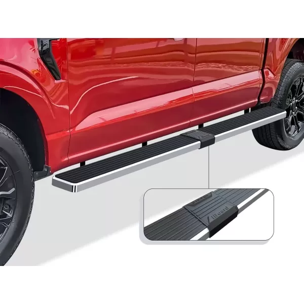 imageAPS Running Boards Nerf Bars Side Steps Step Bars Compatible with Ford F150 20152025 SuperCrew Cab ampamp F150 Lightning 20222025 ampamp F250 F350 Super Duty 20172025 Crew Cab Stainless Steel Black 6inStainless Steel Polished