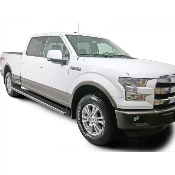 imageAPS Running Boards Nerf Bars Side Steps Step Bars Compatible with Ford F150 20152025 SuperCrew Cab ampamp F150 Lightning 20222025 ampamp F250 F350 Super Duty 20172025 Crew Cab Stainless Steel Black 6inStainless Steel Polished