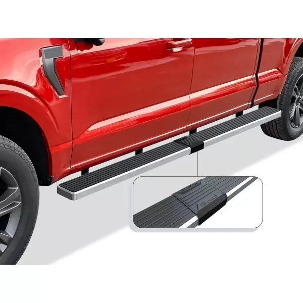 imageAPS Running Boards Nerf Bars Side Steps Step Bars Compatible with Ford F150 20152025 SuperCrew Cab ampamp F150 Lightning 20222025 ampamp F250 F350 Super Duty 20172025 Crew Cab Stainless Steel Black 6inStainless Steel Polished