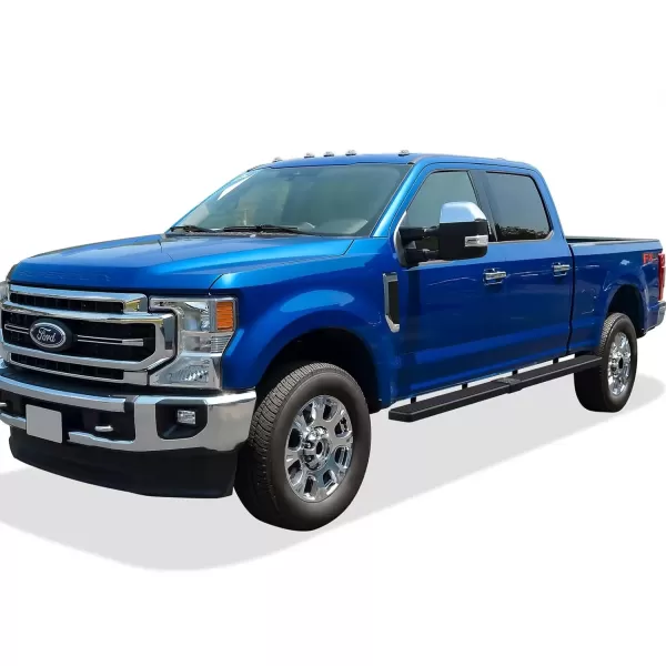 imageAPS Running Boards Nerf Bars Side Steps Step Bars Compatible with Ford F150 20152025 SuperCrew Cab ampamp F150 Lightning 20222025 ampamp F250 F350 Super Duty 20172025 Crew Cab Stainless Steel Black 6inStainless Steel Black