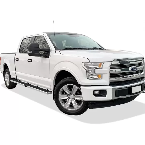 imageAPS Running Boards Nerf Bars Side Steps Step Bars Compatible with Ford F150 20152025 SuperCrew Cab ampamp F150 Lightning 20222025 ampamp F250 F350 Super Duty 20172025 Crew Cab Stainless Steel Black 6inStainless Steel Polished