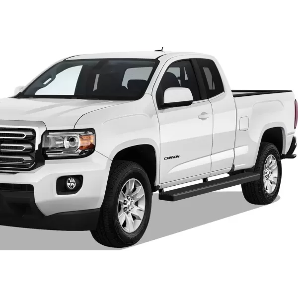 imageAPS Silver 6 inches Wheel to Wheel Running Boards Nerf Bars Side Steps Compatible with Chevy Colorado GMC Canyon 20152025 Crew Cab 6ft BedAluminum Black