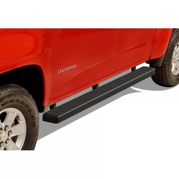 imageAPS Silver 6 inches Wheel to Wheel Running Boards Nerf Bars Side Steps Compatible with Chevy Colorado GMC Canyon 20152025 Crew Cab 6ft BedStainless Steel Black