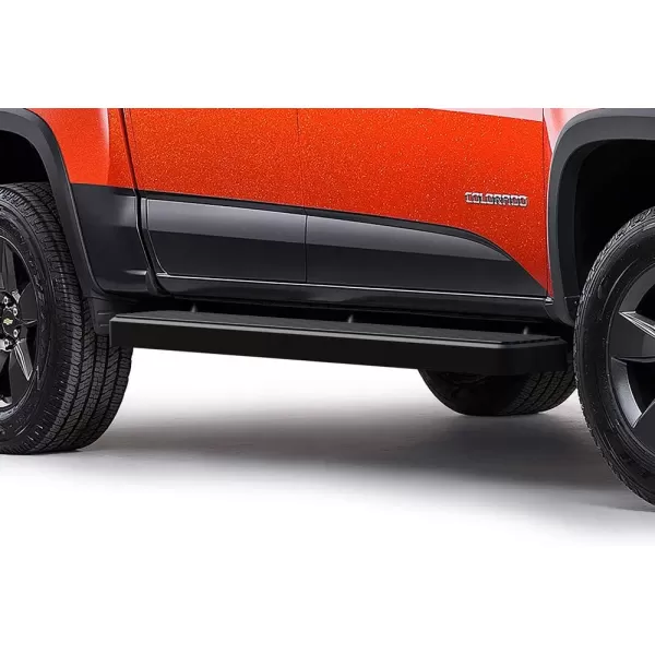 imageAPS Wheel to Wheel Running Boards 6inch Compatible with Chevy Colorado GMC Canyon 20152025 Crew Cab 5ft Bed Nerf Bars Side Steps Side BarsAluminum Black
