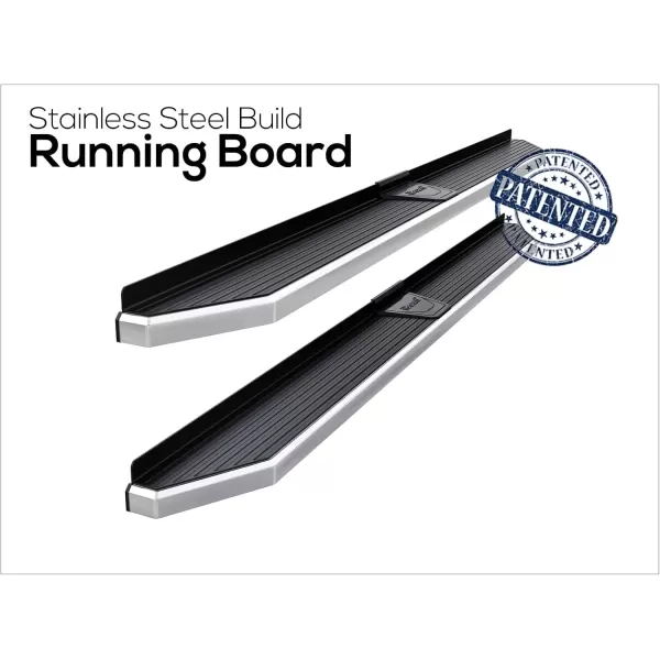 imageAPS Wheel to Wheel Running Boards 6inch Compatible with Chevy Colorado GMC Canyon 20152025 Crew Cab 5ft Bed Nerf Bars Side Steps Side BarsPolished