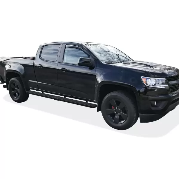imageAPS Wheel to Wheel Running Boards 6inch Compatible with Chevy Colorado GMC Canyon 20152025 Crew Cab 5ft Bed Nerf Bars Side Steps Side BarsStainless Steel Black