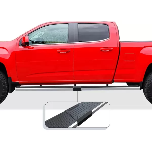 imageAPS Wheel to Wheel Running Boards 6inch Compatible with Chevy Colorado GMC Canyon 20152025 Crew Cab 5ft Bed Nerf Bars Side Steps Side BarsStainless Steel Polished