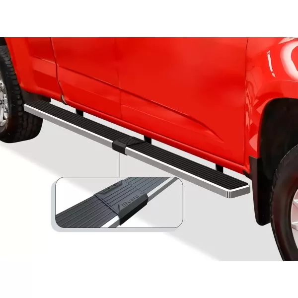 imageAPS Wheel to Wheel Running Boards 6inch Compatible with Chevy Colorado GMC Canyon 20152025 Crew Cab 5ft Bed Nerf Bars Side Steps Side BarsStainless Steel Polished