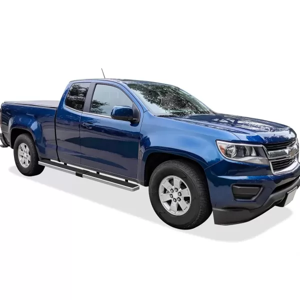 imageAPS Wheel to Wheel Running Boards 6inch Compatible with Chevy Colorado GMC Canyon 20152025 Crew Cab 5ft Bed Nerf Bars Side Steps Side BarsStainless Steel Polished