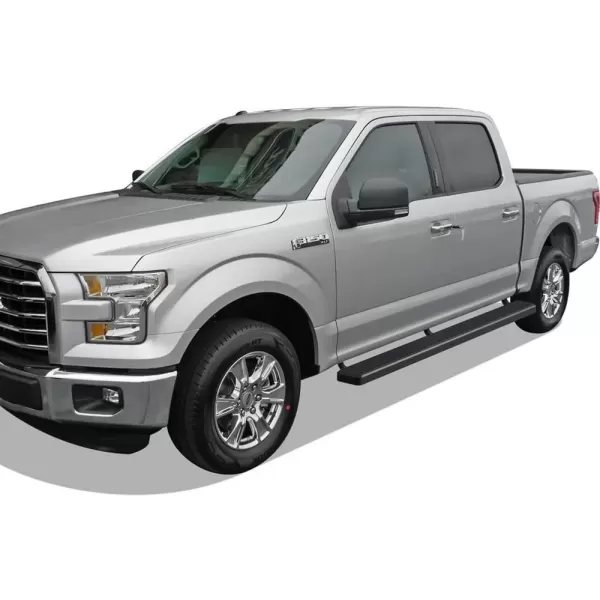 imageAPS iBoard Fifth Generation 5inch Stainless Steel Running Boards Side Step for Selected Ford F150 SuperCrew Cab ampamp 1725 F250Stainless Steel Black