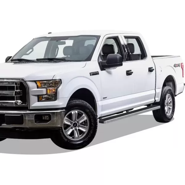 imageAPS iBoard Fifth Generation 5inch Stainless Steel Running Boards Side Step for Selected Ford F150 SuperCrew Cab ampamp 1725 F250Stainless Steel Polished