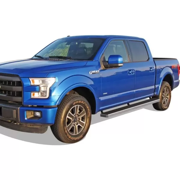 imageAPS iBoard Fifth Generation 5inch Stainless Steel Running Boards Side Step for Selected Ford F150 SuperCrew Cab ampamp 1725 F250Stainless Steel Polished