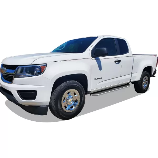 imageiBoard Third Generation Black Aluminum Running Boards Side Step for Selected Chevy Colorado GMC Canyon Crew CabPolished