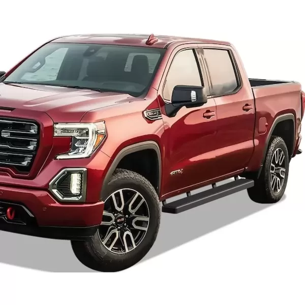 imageAPS Black Running Boards Compatible with Chevy Silverado GMC Sierra 1500 20192025 Crew Cab ampamp 2500 HD 3500 HD 20202025 Silverado 1500 LTD Sierra 1500 LD 2022Stainless Steel Black