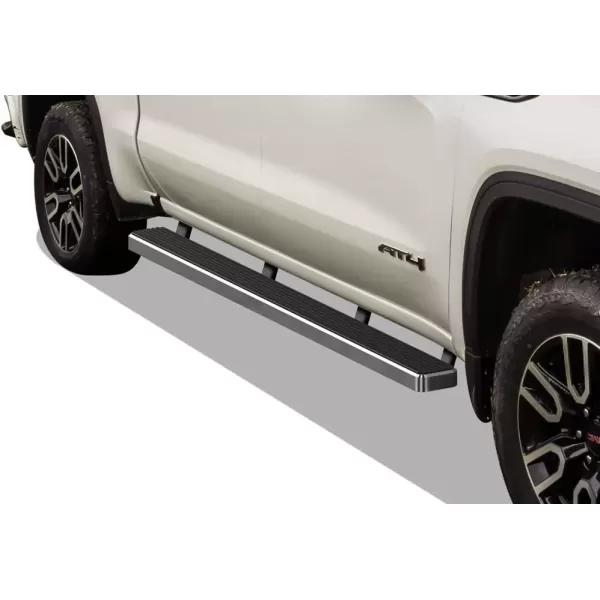 imageAPS Black Running Boards Compatible with Chevy Silverado GMC Sierra 1500 20192025 Crew Cab ampamp 2500 HD 3500 HD 20202025 Silverado 1500 LTD Sierra 1500 LD 2022Silver