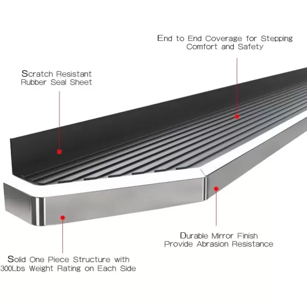 imageAPS Black Running Boards Compatible with Chevy Silverado GMC Sierra 1500 20192025 Crew Cab ampamp 2500 HD 3500 HD 20202025 Silverado 1500 LTD Sierra 1500 LD 2022Polished