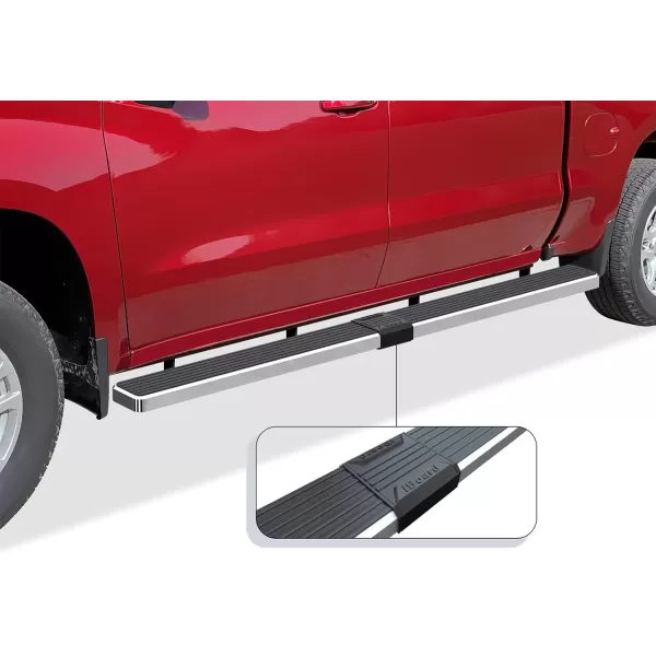 imageAPS Black Running Boards Compatible with Chevy Silverado GMC Sierra 1500 20192025 Crew Cab ampamp 2500 HD 3500 HD 20202025 Silverado 1500 LTD Sierra 1500 LD 2022Silver