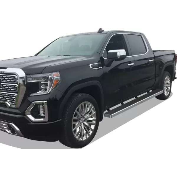 imageAPS Black Running Boards Compatible with Chevy Silverado GMC Sierra 1500 20192025 Crew Cab ampamp 2500 HD 3500 HD 20202025 Silverado 1500 LTD Sierra 1500 LD 2022Silver