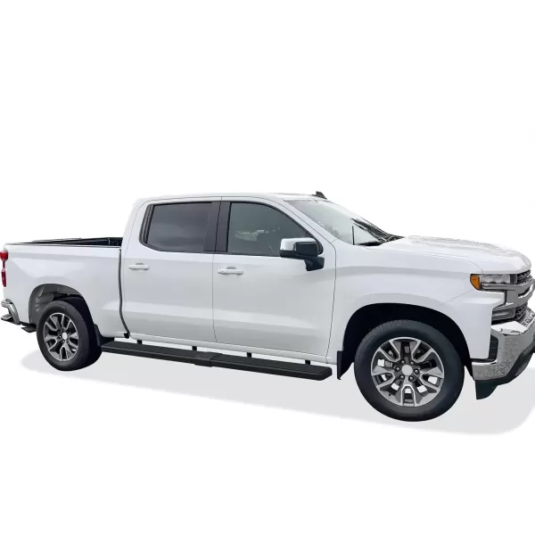 imageAPS Compatible with Chevy Silverado GMC Sierra 1500 20192025 Crew Cab ampamp 2500 HD 3500 HD 20202025 Silverado 1500 LTD Sierra 1500 LD 2022 Silver Running BoardStainless Steel Black