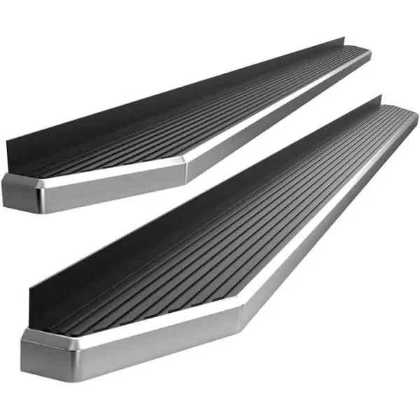 imageAPS Compatible with Chevy Silverado GMC Sierra 1500 20192025 Crew Cab ampamp 2500 HD 3500 HD 20202025 Silverado 1500 LTD Sierra 1500 LD 2022 Silver Running BoardPolished