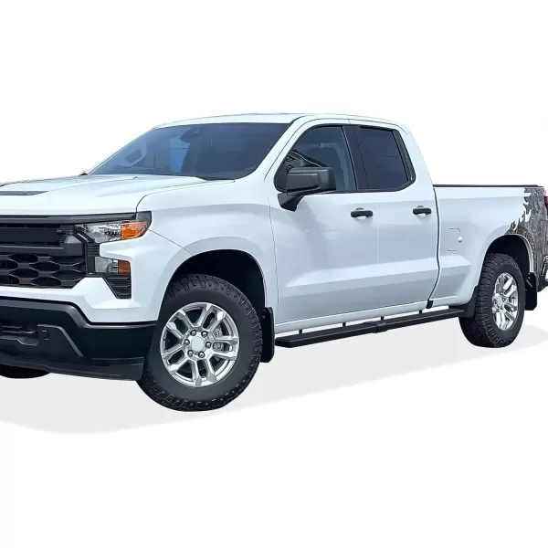 imageAPS Compatible with Chevy Silverado GMC Sierra 1500 20192025 Crew Cab ampamp 2500 HD 3500 HD 20202025 Silverado 1500 LTD Sierra 1500 LD 2022 Silver Running BoardStainless Steel Black
