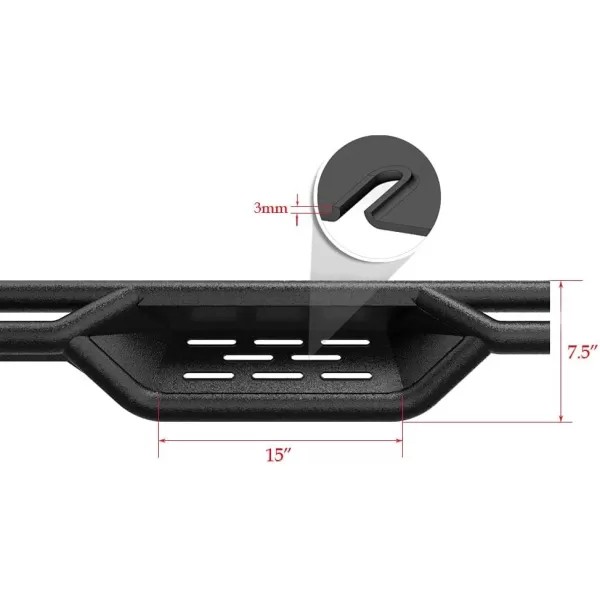 imageAPS Drop Steps Running Boards Compatible with Chevy Silverado GMC Sierra 1500 20192025 Crew Cab ampamp 2500 HD 3500 HD 20202025 Silverado 1500 LTD Sierra 1500 LD 2022 Stainless Steel Side BarsBlack