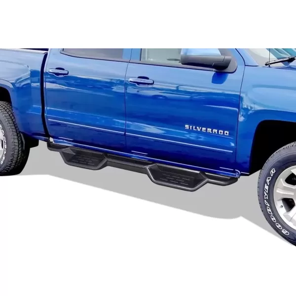 imageAPS Drop Steps Running Boards Compatible with Chevy Silverado GMC Sierra 1500 20192025 Crew Cab ampamp 2500 HD 3500 HD 20202025 Silverado 1500 LTD Sierra 1500 LD 2022 Stainless Steel Side BarsBlack