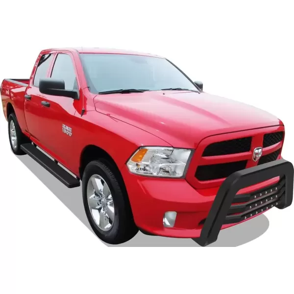 imageAPS Unique Rivet Bull Bar Compatible with 20092018 Ram 1500 Excl Rebel  Front Bar  Bull Bar  Front Brush Bumper  Grille Guard  Black