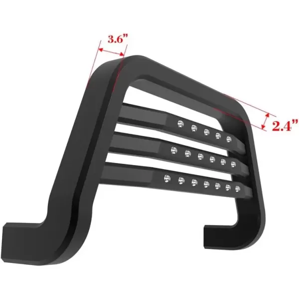 imageAPS Unique Rivet Bull Bar Compatible with 20092018 Ram 1500 Excl Rebel  Front Bar  Bull Bar  Front Brush Bumper  Grille Guard  Black