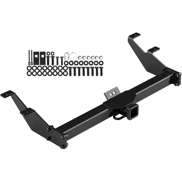 imageAPS Class 3 Tow Trailer Hitch Rear Receiver Towing Hitch Combo with Cover Kit Hitch Cover Included OE Style 2 Inches Receiver Tube Compatible with 20032011 Element Excluding SC