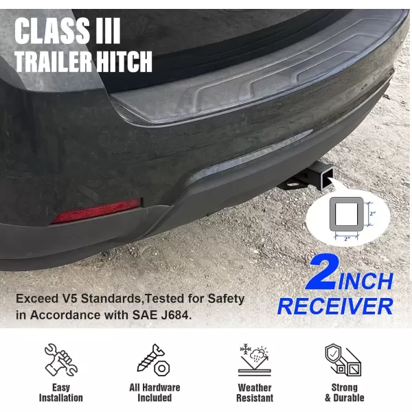 imageAPS Rear Towing Hitch Receiver Class 3 Trailer Hitch Compatible with Chevrolet Equinox 20052017