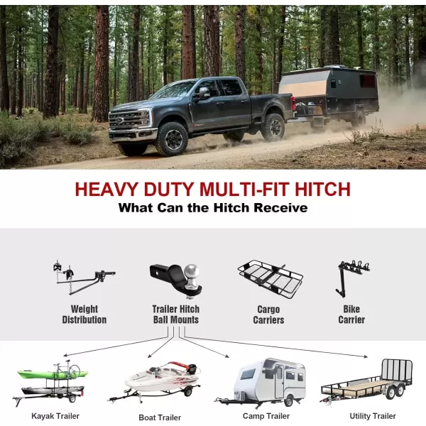 imageAPS Rear Towing Hitch Receiver Class 3 Trailer Hitch Compatible with Ford Ranger 19832011 ampamp Compatible with 19942007 Mazda B3000 Compatible with 19942009 Mazda B4000