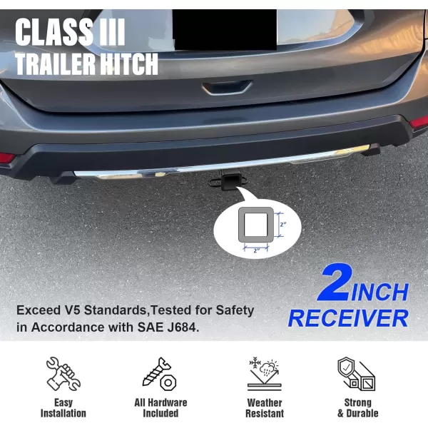imageAPS Rear Towing Hitch Receiver Class 3 Trailer Hitch Compatible with Nissan Rogue 20082020 ampamp Compatible with 20142015 Nissan Rogue Select