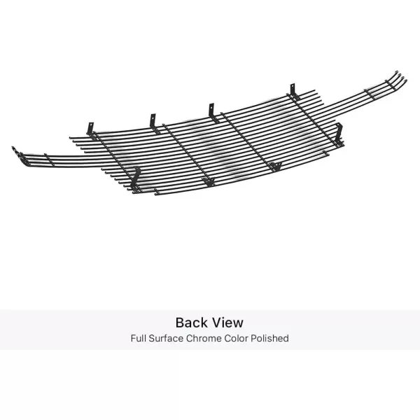 imageAPS Compatible with Chevy Silverado 1500 20032005 ampamp 0304 2500 3500 ampamp 0206 Avalanche Without Body Cladding Main Upper Stainless Steel SS Chrome Horizontal Billet Front Grill Grille Insert C85026AChrome