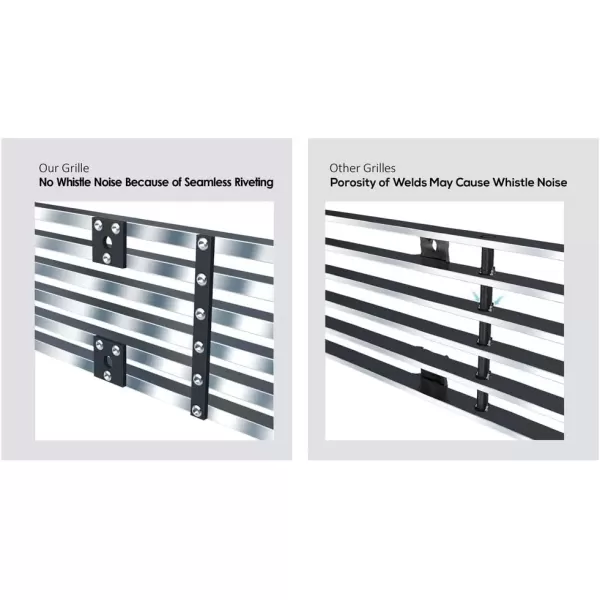 imageAPS Compatible with Chevy Silverado 1500 20032005 ampamp 0304 2500 3500 ampamp 0206 Avalanche Without Body Cladding Main Upper Stainless Steel SS Chrome Horizontal Billet Front Grill Grille Insert C85026AChrome