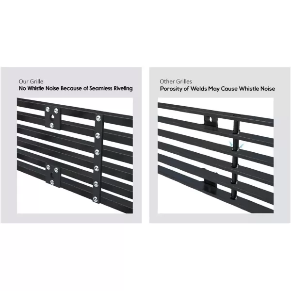 imageAPS Compatible with Chevy Silverado 1500 20032005 ampamp 0304 2500 3500 ampamp 0206 Avalanche Without Body Cladding Main Upper Stainless Steel SS Chrome Horizontal Billet Front Grill Grille Insert C85026ABlack