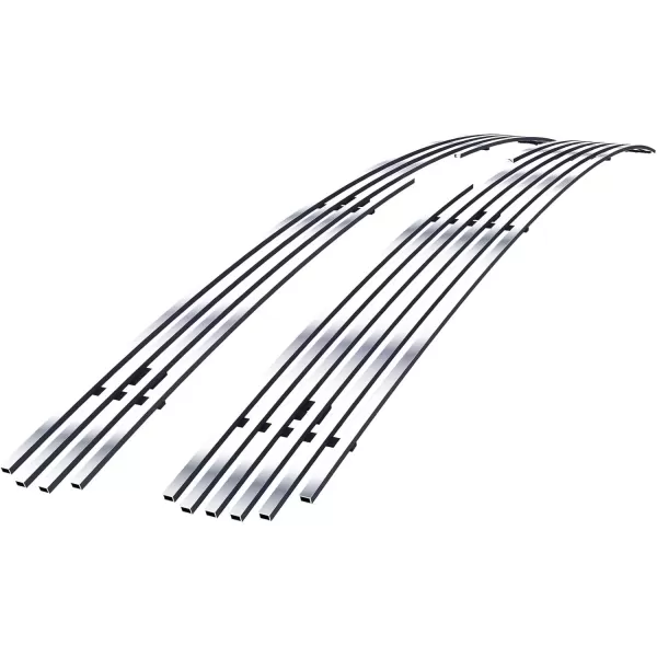 imageAPS Compatible with Chevy Silverado 1500 20072013 Main Upper Stainless Steel Black 8x6 Horizontal Billet Front Grill Grille Insert C65766JChrome