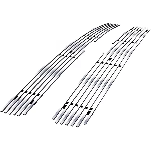 imageAPS Compatible with Chevy Silverado 3500HD 2500HD 20072010 Main Upper Stainless Steel SS Black Billet Front Grill Grille Insert C65774HChrome