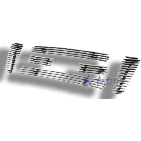 imageAPS Compatible with Ford F150 20042008 Bar Style Main Upper Stainless Steel SS Chrome Billet Front Grill Grille Insert F65726AChrome