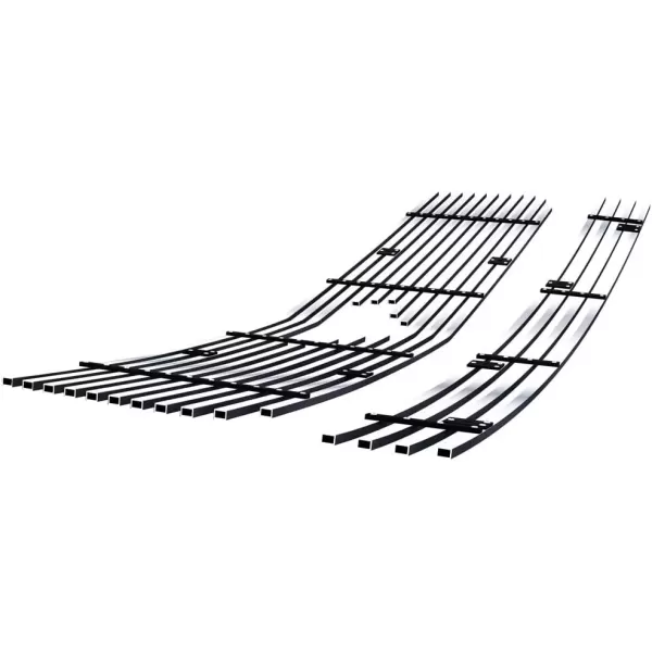 imageAPS Compatible with Ford Mustang 20052009 V6 Main Upper Lower Bumper Stainless Steel SS Black Billet Front Grill Grille Insert Combo F67810HSilver
