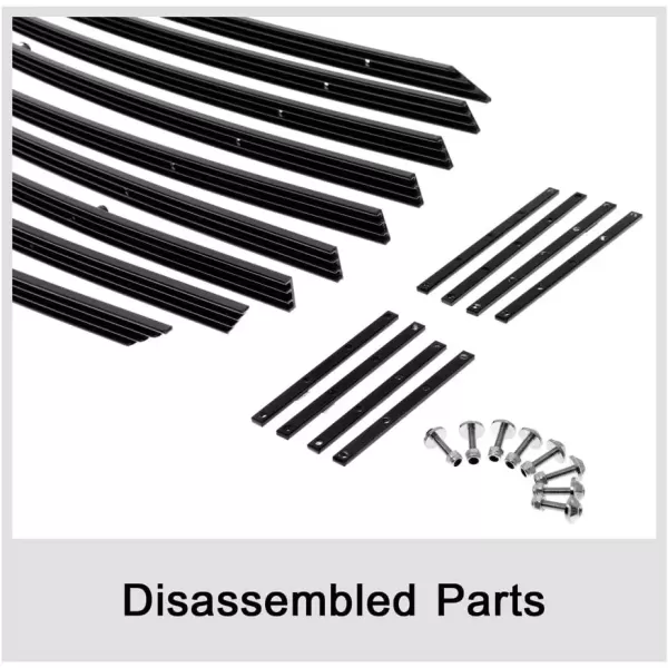imageAPS Compatible with Ram 1500 20132018 ampamp 1921 1500 Classic Honeycomb Style Only Main Upper Stainless Steel SS Chrome Billet Front Grill Grille Insert D65919ABlack
