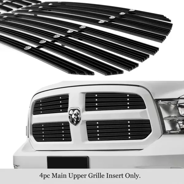 imageAPS Compatible with Ram 1500 20132018 ampamp 1921 1500 Classic Honeycomb Style Only Main Upper Stainless Steel SS Chrome Billet Front Grill Grille Insert D65919ABlack