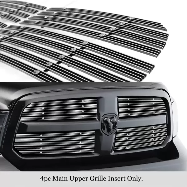 imageAPS Compatible with Ram 1500 20132018 ampamp 1921 1500 Classic Honeycomb Style Only Main Upper Stainless Steel SS Chrome Billet Front Grill Grille Insert D65919AChrome