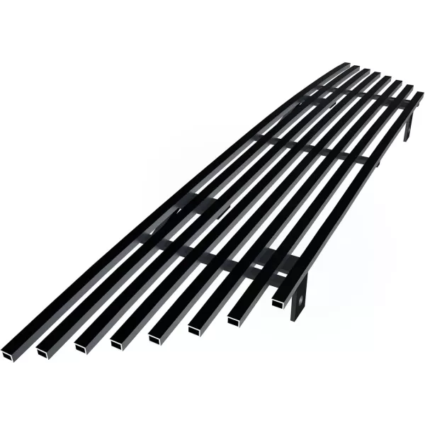 imageAPS Premium Stainless Steel Black 8x6 Horizontal Billet Grille Grill Insert Compatible with Ford Mustang 1999 2000 2001 2002 2003 2004 Main Upper N19J90068F