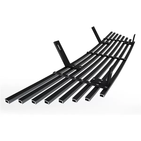 imageAPS Premium Stainless Steel Black 8x6 Horizontal Billet Grille Grill Insert Compatible with Ford Mustang 1999 2000 2001 2002 2003 2004 Main Upper N19J90068F