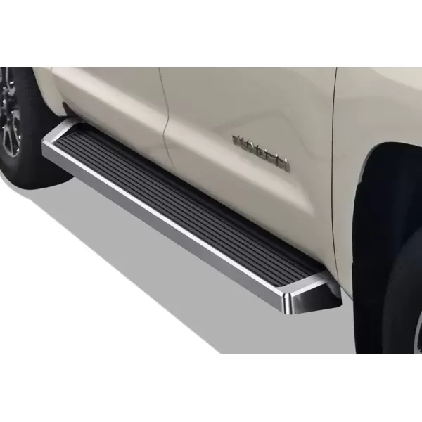 imageAPS Running Boards Nerf Bars Side Steps Step Bars Compatible with Toyota Tundra 20072021 CrewMax Silver Running Board StyleAluminum Silver