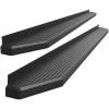 imageAPS 6inch Black Powder Coated Flat Style Running Boards Nerf Bars Side Steps Compatible with Ford F150 20092014 SuperCrew Cab Drilling Required