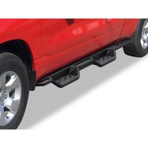 imageAPS Wheel to Wheel Black 6 Inches Tubular Drop Down Style Nerf Bars Running Boards Compatible with Ram 1500 20192024 Crew Cab 65ft Bed Exclude 1924 Ram 1500 Classic